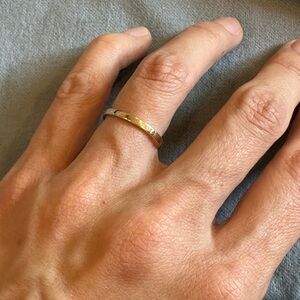 Solid 10k gold flat 2mm band, size 5.5